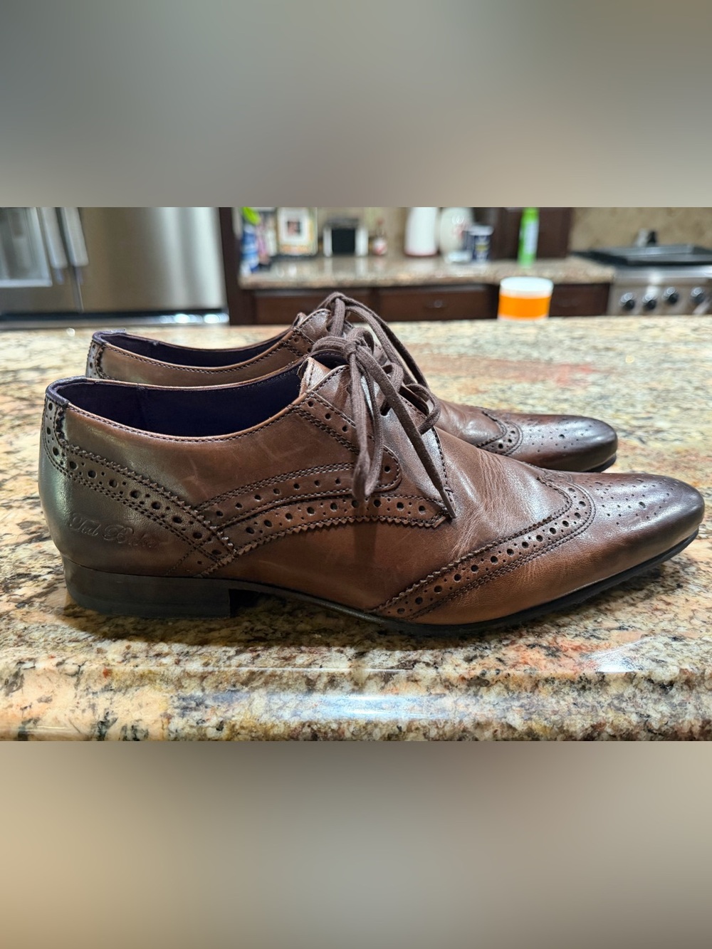 Ted Baker Hann 2 Brown Leather Wingtip Oxfords
